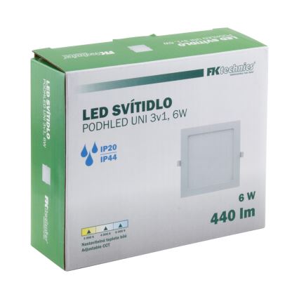 LED Kúpeľňové podhľadové svietidlo LED/6W/230V 3000/4000/6000K IP44