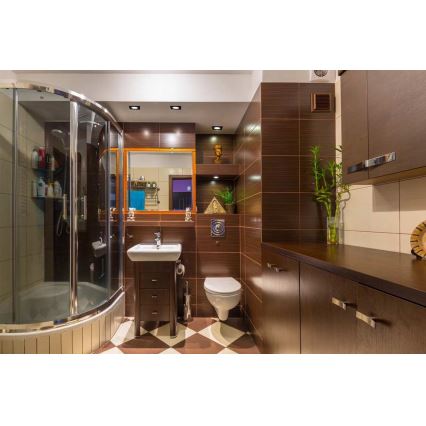 LED Kúpeľňové podhľadové svietidlo BONO LED/8W/230V 3000K IP65 čierna