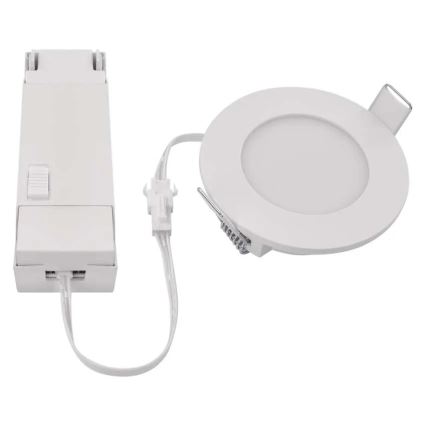 LED Kúpeľňové podhľadové svietidlo LORI LED/4,5W/230V IP65 2700/4000K pr. 8,5 cm biela