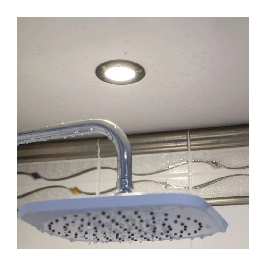 LED Kúpeľňové podhľadové svietidlo LORI LED/4,5W/230V IP65 2700/4000K pr. 8,5 cm čierna