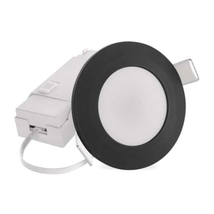 LED Kúpeľňové podhľadové svietidlo LORI LED/4,5W/230V IP65 2700/4000K pr. 8,5 cm čierna