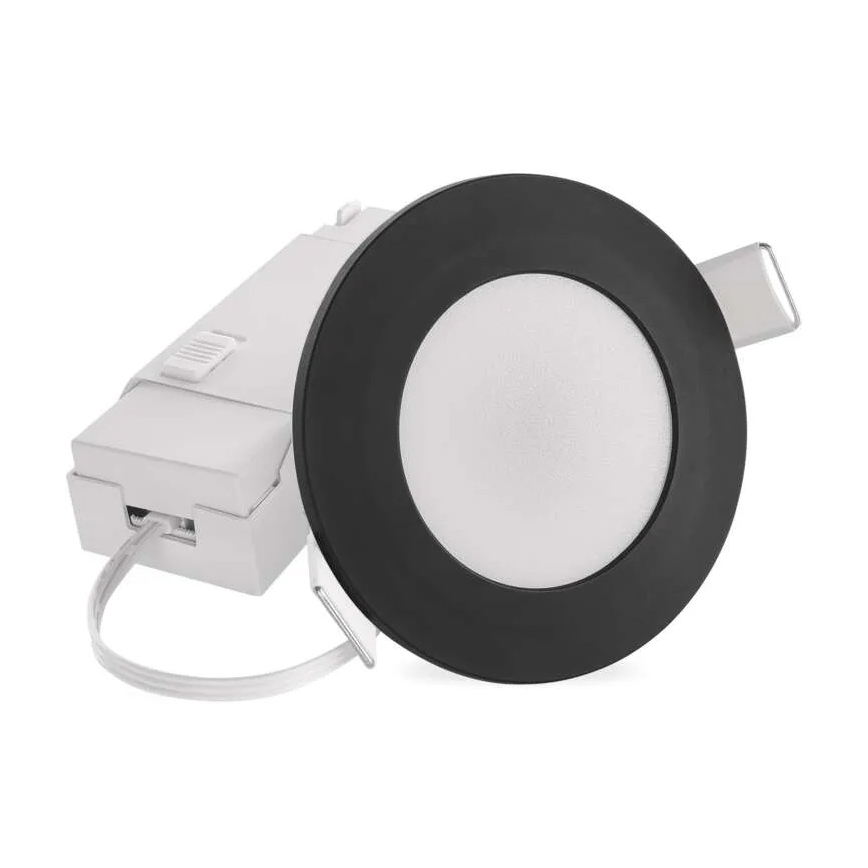 LED Kúpeľňové podhľadové svietidlo LORI LED/4,5W/230V IP65 2700/4000K pr. 8,5 cm čierna