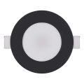 LED Kúpeľňové podhľadové svietidlo LORI LED/4,5W/230V IP65 2700/4000K pr. 8,5 cm čierna
