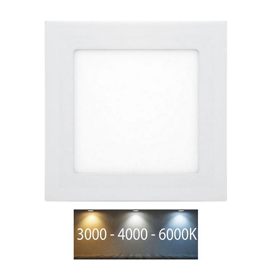 LED Kúpeľňové podhľadové svietidlo RAFA LED/6W/230V 3000/4000/6000K 12x12 cm IP44 biela