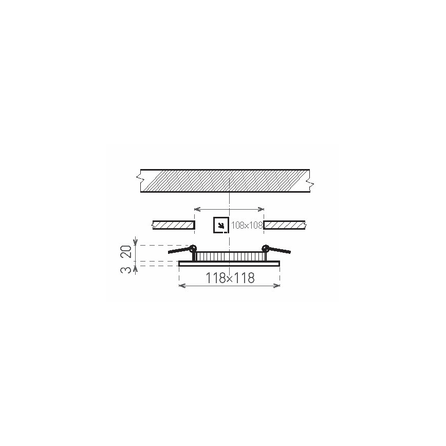 LED Kúpeľňové podhľadové svietidlo VEGA LED/6W/230V 2800K 11,8 cm IP44