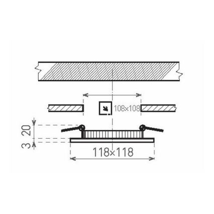 LED Kúpeľňové podhľadové svietidlo VEGA LED/6W/230V 2800K 11,8 cm IP44