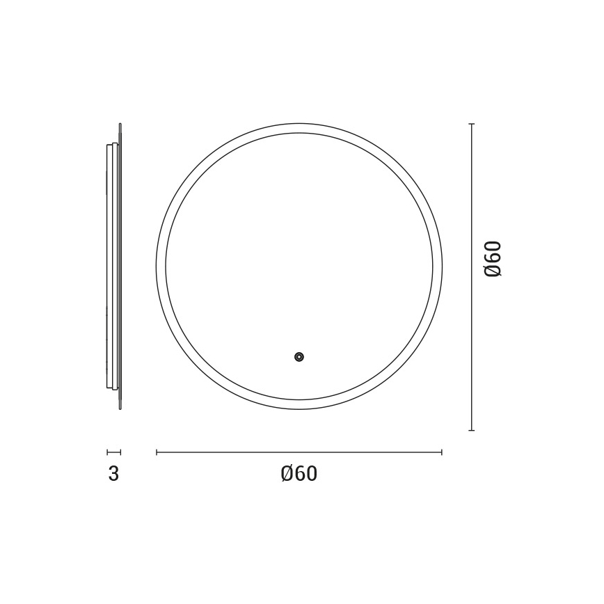 LED Kúpeľňové podsvietené zrkadlo LED/15W/230V 4000K IP44