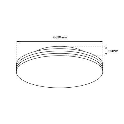 LED Kúpeľňové stropné svietidlo BEVER LED/16W/230V 4000K pr. 33 cm IP44