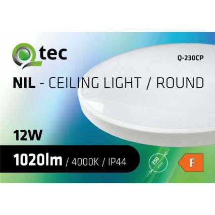 LED Kúpeľňové stropné svietidlo CIRCLE LED/12W/230V 4000K pr. 25 cm IP44 biela