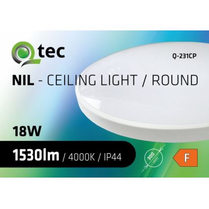 LED Kúpeľňové stropné svietidlo CIRCLE LED/18W/230V 4000K pr. 30 cm IP44 biela