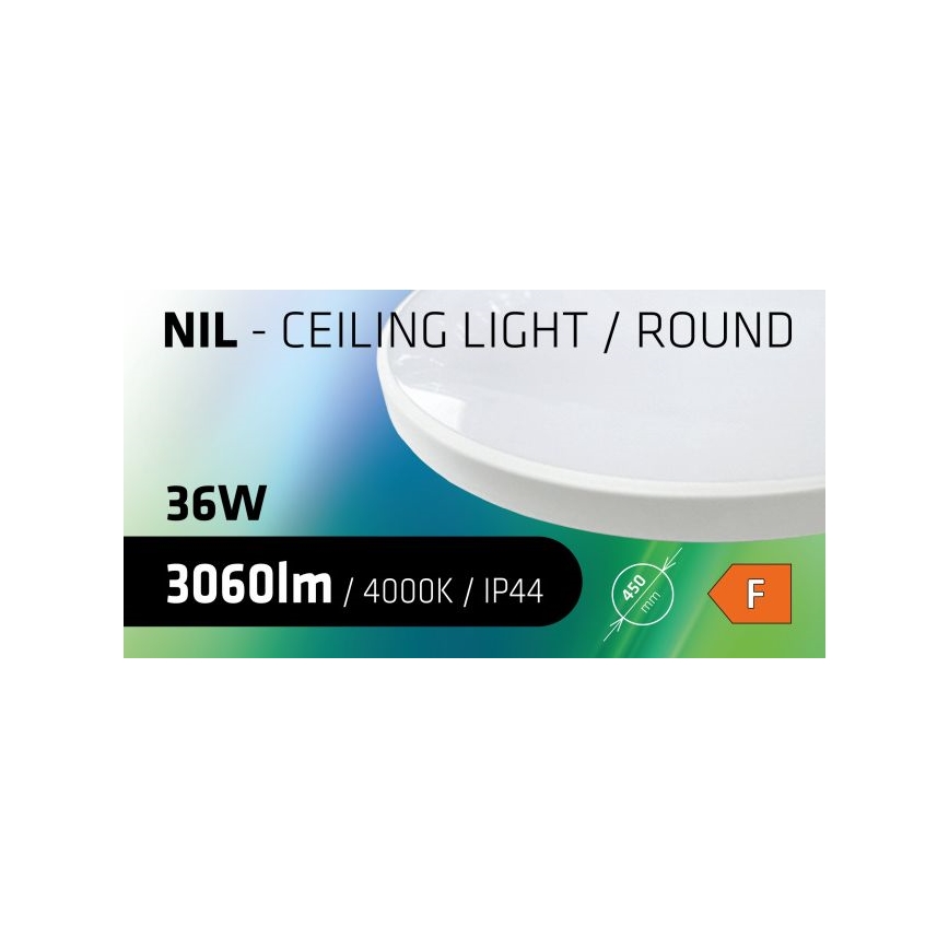 LED Kúpeľňové stropné svietidlo CIRCLE LED/36W/230V 4000K pr. 45 cm IP44 biela