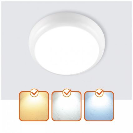 Kúpeľňové LED stropné svietidlo DEFENDER LED/12/18/24W/230V 3000/4000/6500K IP65 priemer 30 cm biele