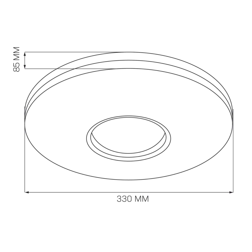 LED Kúpeľňové stropné svietidlo DETROIT LED/18W/230V pr. 33 cm IP44