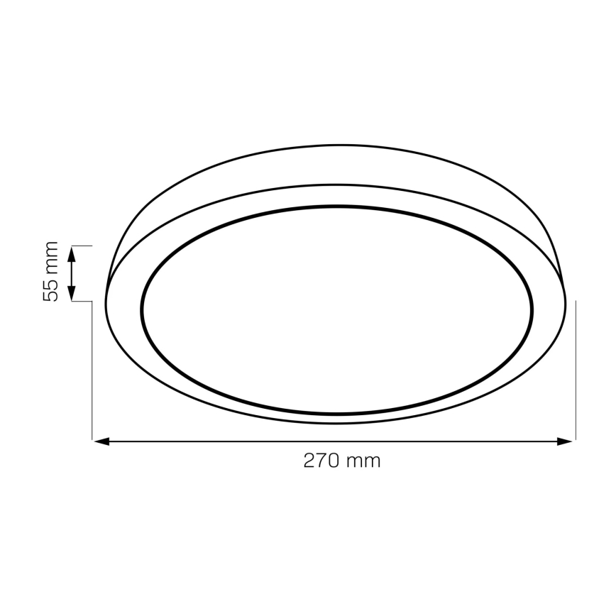 LED Kúpeľňové stropné svietidlo JANUSZ LED/12W/230V pr. 27 cm IP44 dub