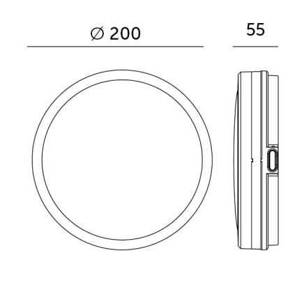 LED Kúpeľňové stropné svietidlo LED/12W/230V 3000/4000/6500K IP65 pr. 20 cm biela