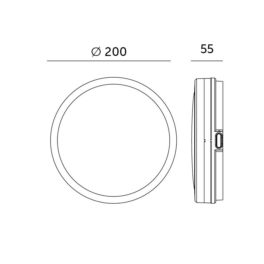LED Kúpeľňové stropné svietidlo LED/12W/230V 3000/4000/6500K IP65 pr. 20 cm biela
