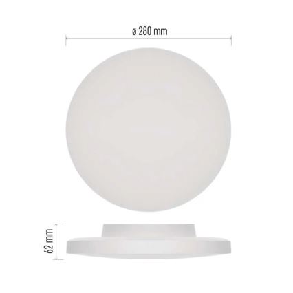 LED Kúpeľňové stropné svietidlo LED/15W/230V 3000/4000/5700K IP55 biela