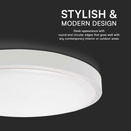 LED kúpeľňové stropné svietidlo LED/18W/230V 3000K IP44 pr. 25 cm biela
