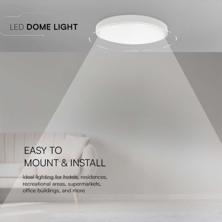 LED kúpeľňové stropné svietidlo LED/18W/230V 3000K IP44 pr. 25 cm biela
