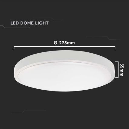 LED Kúpeľňové stropné svietidlo LED/18W/230V 4000K IP44 biela