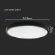 LED Kúpeľňové stropné svietidlo LED/18W/230V 6500K IP44 čierna