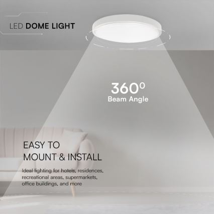 LED Kúpeľňové stropné svietidlo SAMSUNG CHIP LED/24W/230V IP44 6500K pr. 29 cm biela