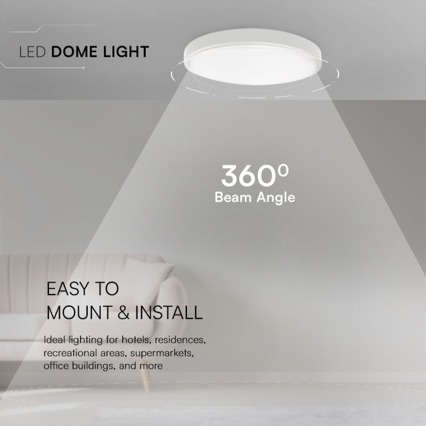 LED Kúpeľňové stropné svietidlo SAMSUNG CHIP LED/24W/230V IP44 6500K pr. 29 cm biela