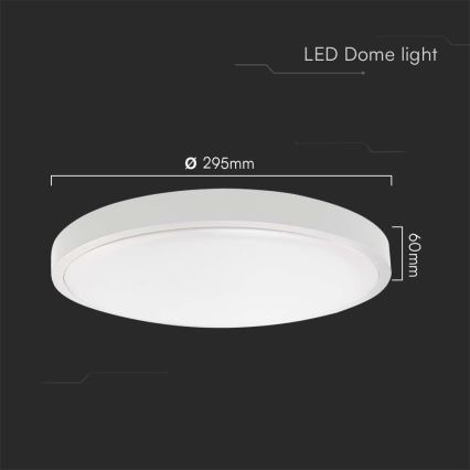 LED Kúpeľňové stropné svietidlo SAMSUNG CHIP LED/24W/230V IP44 6500K pr. 29 cm biela
