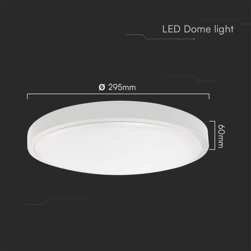 LED Kúpeľňové stropné svietidlo SAMSUNG CHIP LED/24W/230V IP44 6500K pr. 29 cm biela