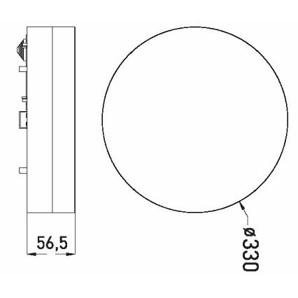 LED Kúpeľňové stropné svietidlo LED/30W/230V 3000/4000/6000K pr. 33 cm IP44