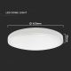 LED Kúpeľňové stropné svietidlo LED/30W/230V 6500K IP44 biela