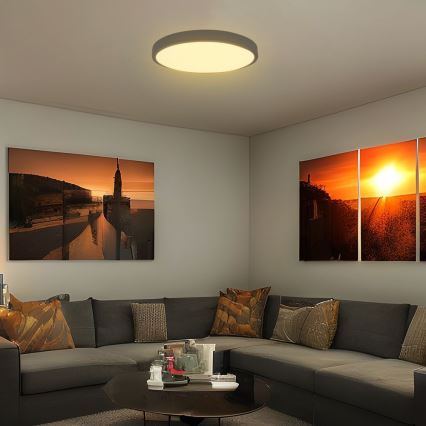 LED Kúpeľňové stropné svietidlo SAMSUNG CHIP LED/36W/230V IP44 4000K pr. 35 cm čierna