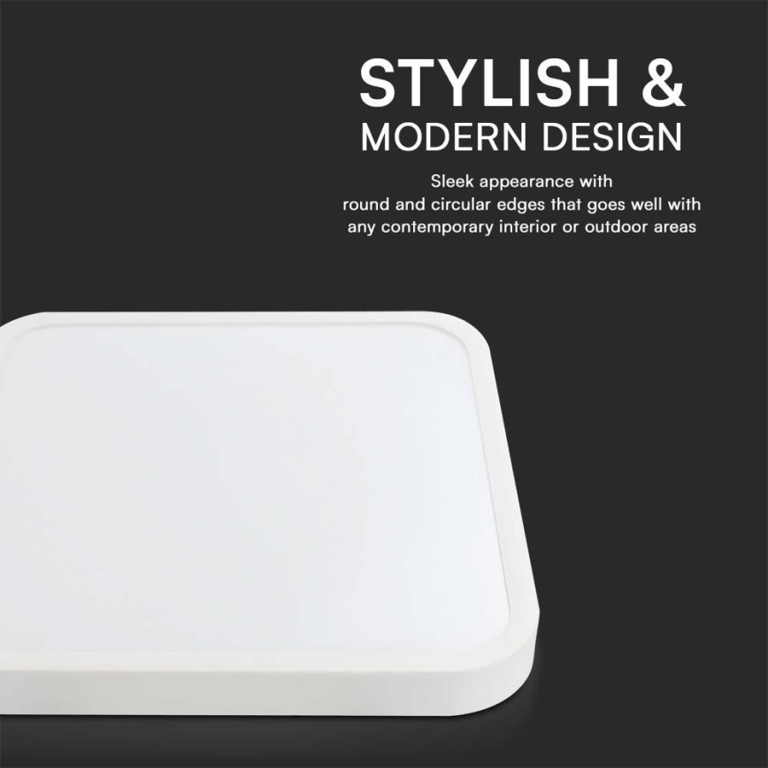 LED Kúpeľňové stropné svietidlo LED/48W/230V 6500K IP44 42x42 cm biela