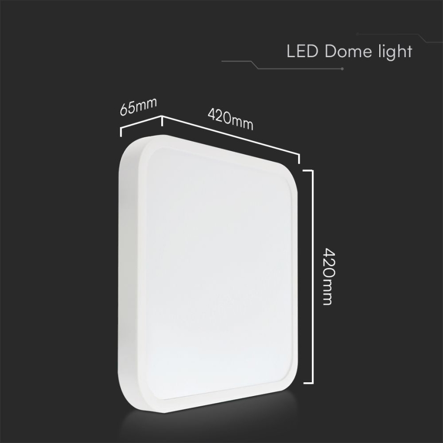 LED Kúpeľňové stropné svietidlo SAMSUNG CHIP LED/48W/230V IP44 4000K 42x42 cm biela