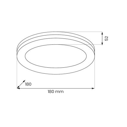 LED kúpeľňové stropné svietidlo MARLON LED/12W/230V priemer 18 cm IP54 biela