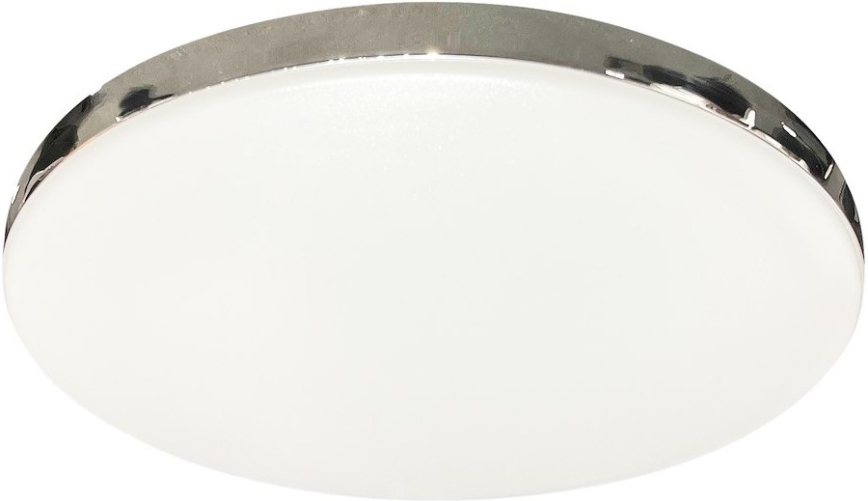 LED kúpeľňové stropné svietidlo MAYA, 15 W, 230 V, pr. 33 cm, IP44, lesklý chróm