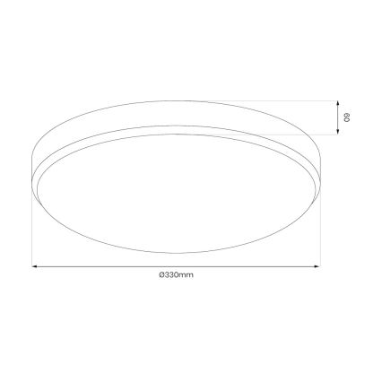 LED Kúpeľňové stropné svietidlo MAYA LED/15W/230V pr. 33 cm IP44 čierna