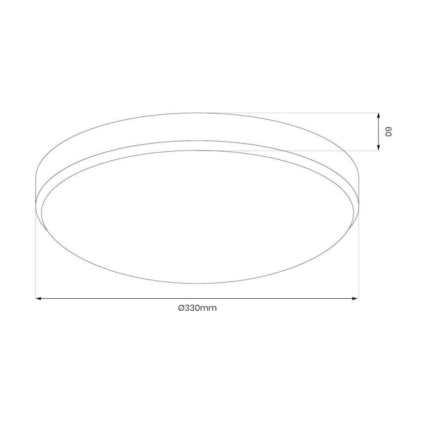 LED Kúpeľňové stropné svietidlo MAYA LED/15W/230V pr. 33 cm IP44 čierna
