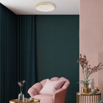LED Kúpeľňové stropné svietidlo MAYA LED/15W/230V pr. 33 cm IP44 zlatá