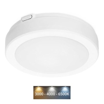 LED Kúpeľňové stropné svietidlo NAIROS LED/12W/230V 3000/4000/6500K IP65 pr. 20 cm biela