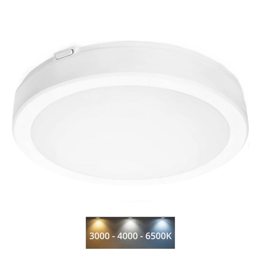LED Kúpeľňové stropné svietidlo NAIROS LED/24W/230V 3000/4000/6500K IP65 pr. 30 biela