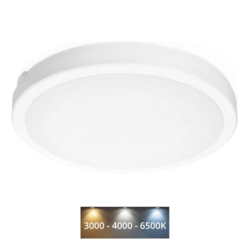 LED Kúpeľňové stropné svietidlo NAIROS LED/36W/230V 3000/4000/6500K IP65 pr. 40 cm biela