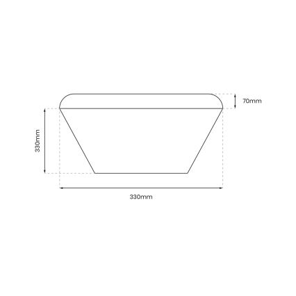 LED Kúpeľňové stropné svietidlo NEMO LED/17W/230V IP44 čierna