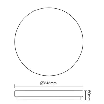 LED Kúpeľňové stropné svietidlo OPAL LED/12W/230V pr. 24,5 cm IP44 biela
