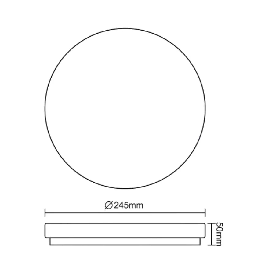LED Kúpeľňové stropné svietidlo OPAL LED/12W/230V pr. 24,5 cm IP44 biela
