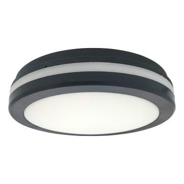 LED kúpeľňové stropné svietidlo s pohybovým senzorom, 20 W, 230 V, 3000/4000/6500 K, priemer 23 cm, IP54, antracit