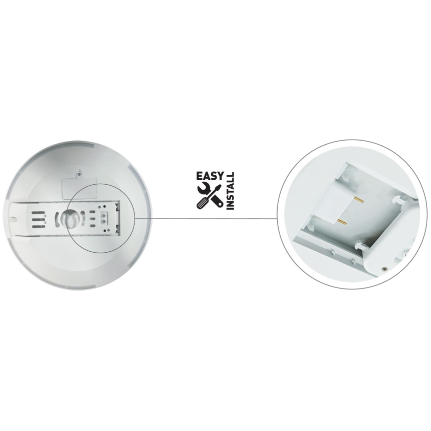 LED Stmievateľné kúpeľňové stropné svietidlo SLIDE LED/6/12/18/24W/230V 2900/4000/6200K IP44 biela