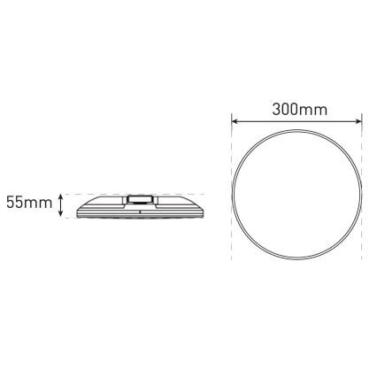 LED Stmievateľné kúpeľňové stropné svietidlo SLIDE LED/6/12/18/24W/230V 2900/4000/6200K IP44 biela