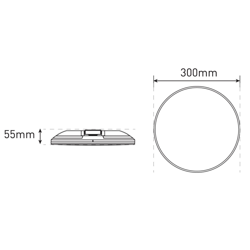 LED Stmievateľné kúpeľňové stropné svietidlo SLIDE LED/6/12/18/24W/230V 2900/4000/6200K IP44 biela