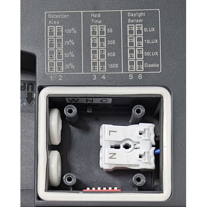 LED Kúpeľňové stropné svietidlo so senzorom ELLÉ LED/24W/230V 3000/4000/6500K 26x26 cm IP54 antracit